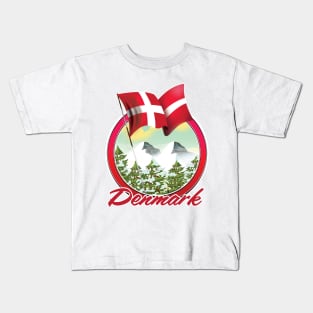 Denmark Travel logo Kids T-Shirt